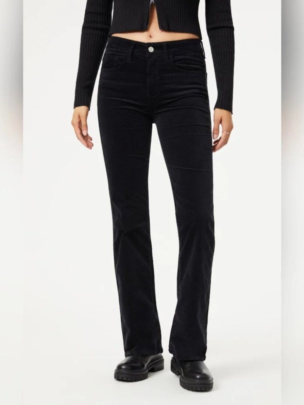 Mavi | Maria Flare Pants Black Velvet